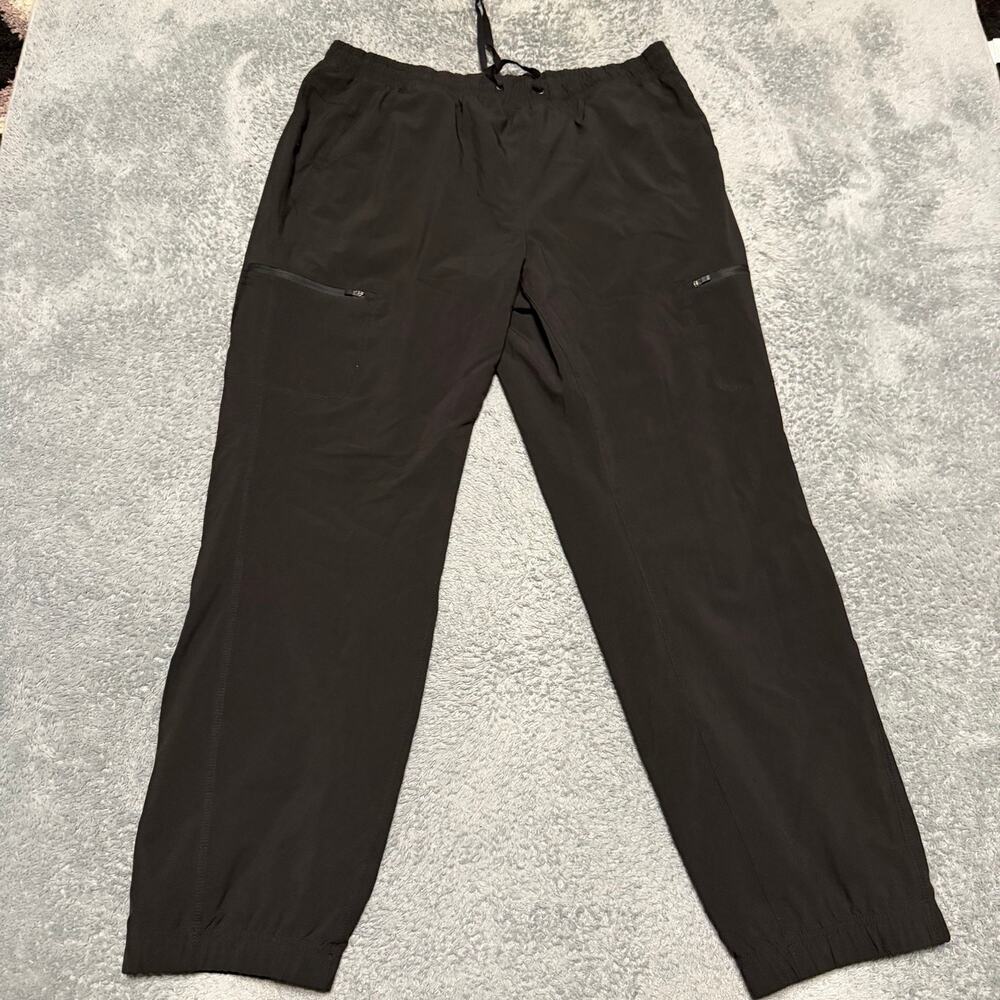 Eddie Bauer Fleece Lined Pants Womens 16 Black Jogger Winter